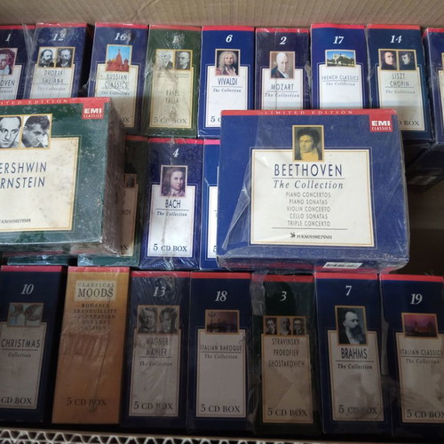 Classical music CDs new, pack of 130 in 26 sets of five