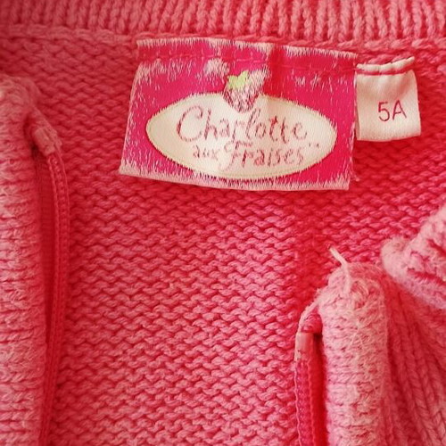 Strawberry Shortcake vintage cotton sweater for children 4-5 years