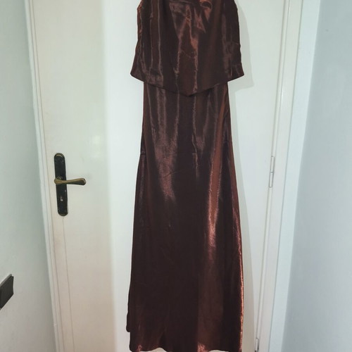 Vintage bronze metallic dress Gina Ritzi like new, made in Britain