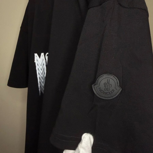 Moncler T-shirt new, black, cotton, sizes XL and XXL