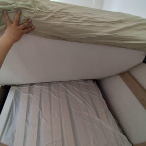 Bed with storage and mattress used, sofa beds with storage