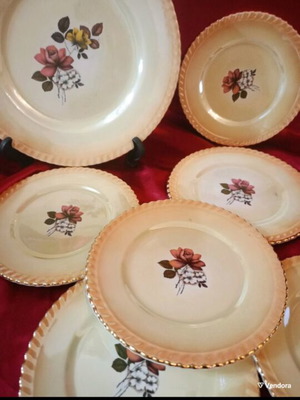 Ceramic pasta set like new with beautiful design by Keramikos