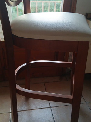 High walnut bar stool