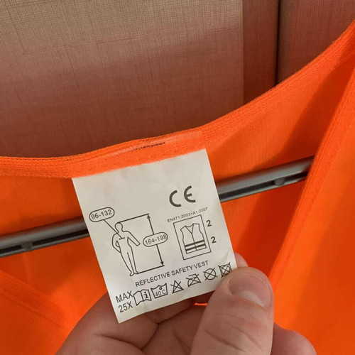 Reflective Safety Vest Orange Universal Size Like New