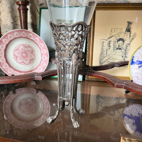 Old English vase like new with period glass and carvings