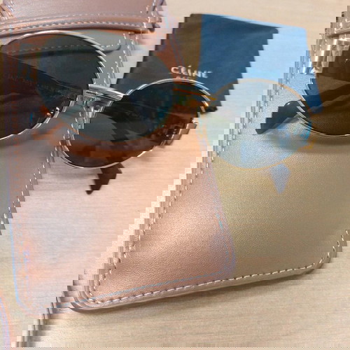 Γυαλιά ηλίου Celine Triomphe καινούργια, χρυσός σκελετός, πράσινοι φακοί