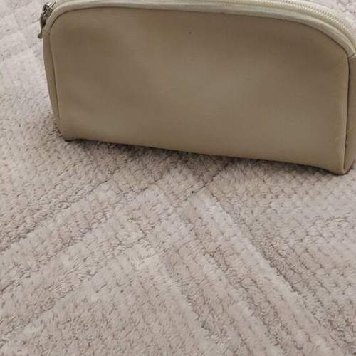 Domus leather toiletry bag beige like new