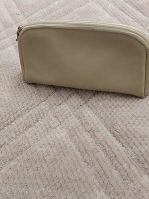 Domus leather toiletry bag beige like new