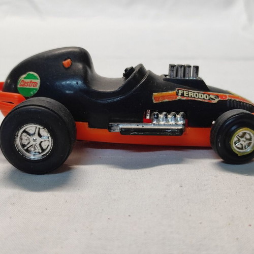 Plastic racing car 1970's used, very rare