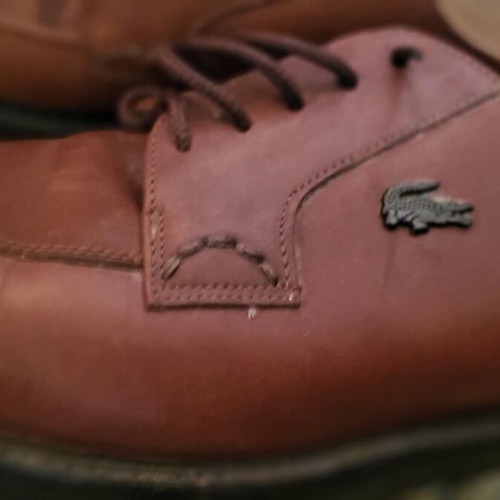 Lacoste leather classic brown shoes size 45 like new