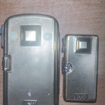 French Art Deco flashlight used, rare pack of two, gold color