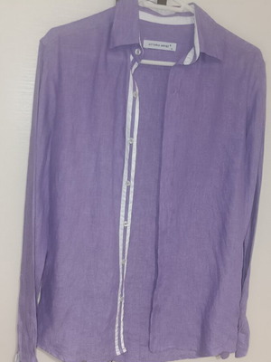 Linen shirt Vittorio Artist small purple lilac like new