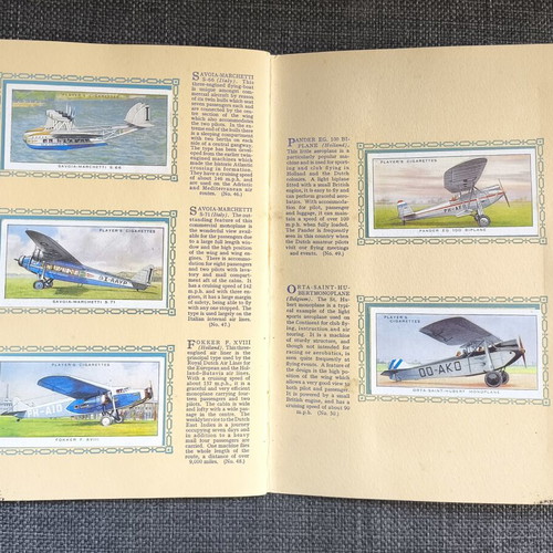 John Player & Sons An Album of Aeroplanes (Civil) used, complete aviation cigarette card album