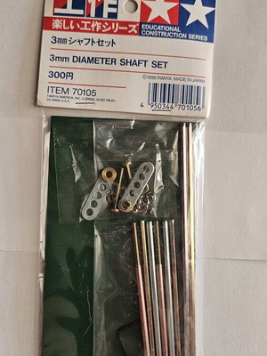 Σετ αξόνων Tamiya 70105 3mm Diameter, Educational Construction Series
