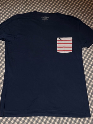 Tshirt Abercrombie & Fitch L like new, white and blue