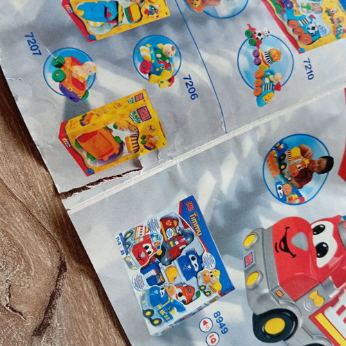 Catalog of old toys used with wear