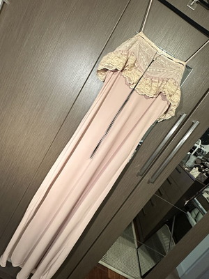 Zara lace dress size XL new, powder beige