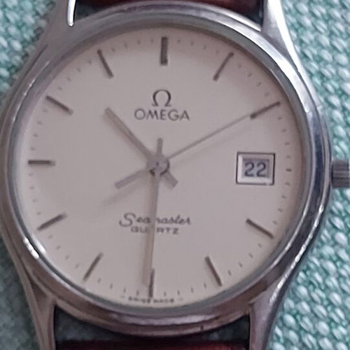 Omega Seamaster quartz date watch unisex 34mm