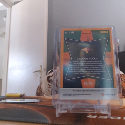 2025-26 Panini Select EuroLeague Gregor Fucka Select Stars Autograph Orange Prizm 16/25 like new