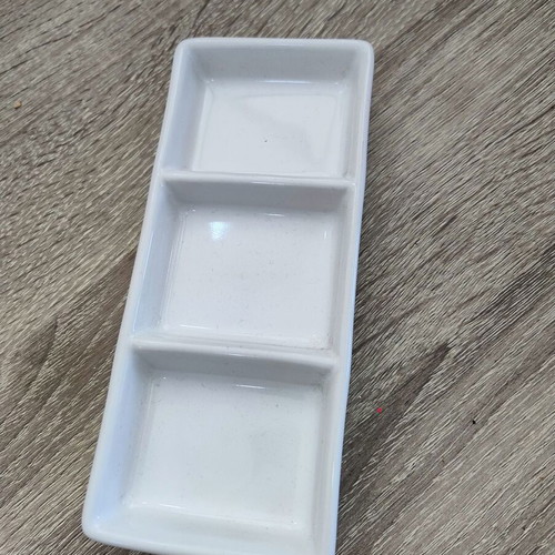 Small ceramic rectangular divided platter like new