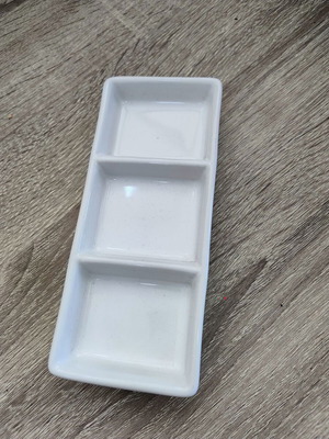 Small ceramic rectangular divided platter like new