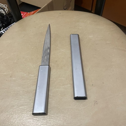 Silver paper cutter with case like new