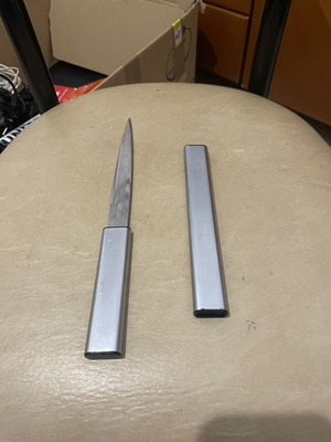 Silver paper cutter with case like new