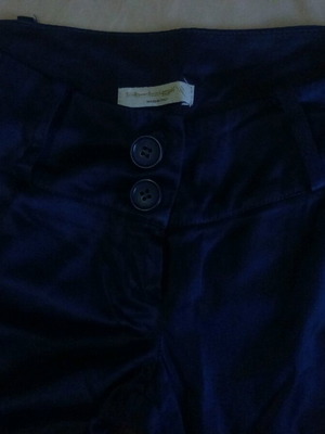Satin pants like new, size S, navy blue, made in Italy