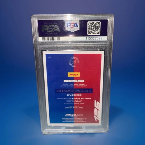 Topps 2024-25 FC Barcelona Team Set #42 Lionel Messi Pink PSA 10