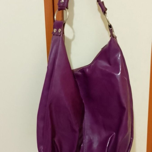 Handbag pvc purple used in good condition