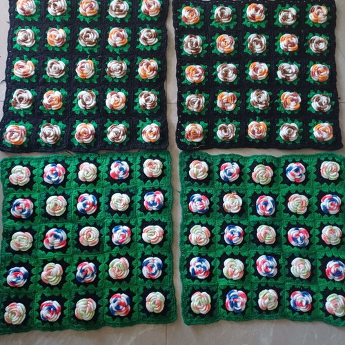 Knitted chair cushions new, suitable as seat pads