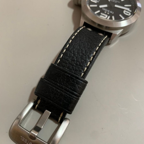 TW Steel Canteen TW2R 45mm watch like new, black leather strap