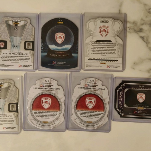 Olympiacos Crown Zroyale set of 6 numbered cards new