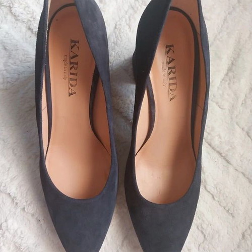 Karida women's pumps used, size 40, dark blue suede
