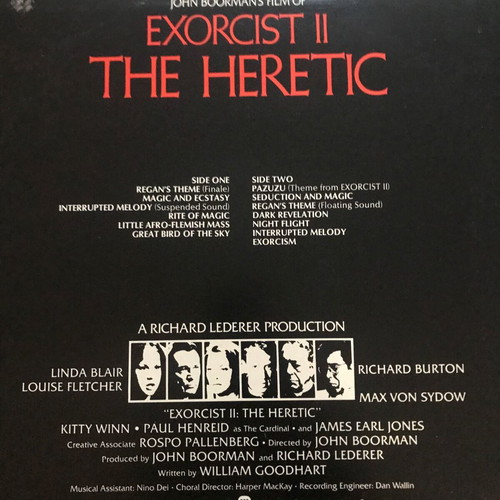 Vinyl Soundtrack Ennio Morricone – Exorcist II: The Heretic, Jazz-Funk, Experimental Record Like New