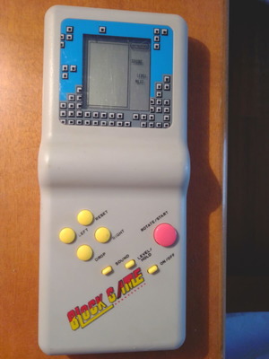 Block Game handheld electronic game used with 80s sound