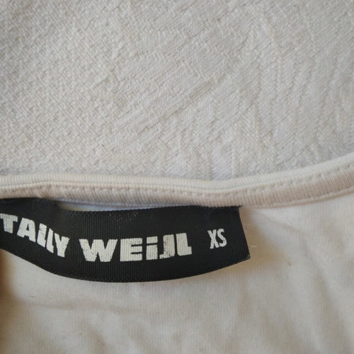 Crop top like new with special waist detail, black and white, size XS