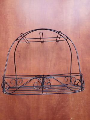 Metal bathroom holder used
