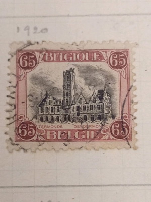 Belgium Stamp 1920 Dendermonde City Hall like new