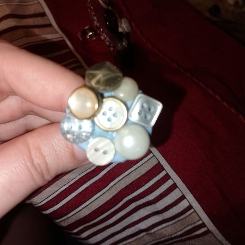 Handmade ring with buttons new