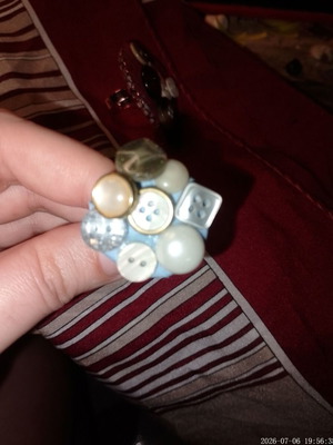 Handmade ring with buttons new