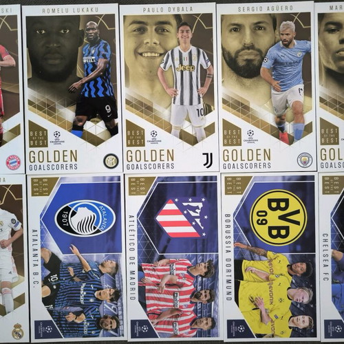 Κάρτες topps Champions League 2020-21 σαν καινούργιες, σετ 58 μεγάλου μεγέθους