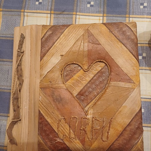Handmade Corfu Photo Album from Natural Materials, New