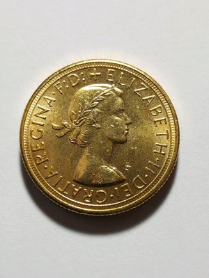 Επίχρυση Λίρα Αγγλίας με διπλή επιχρύσωση, καινούργια, 1965