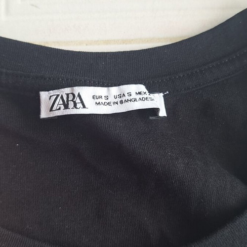 Zara crop tops set with knot detail, size S, turquoise and black
