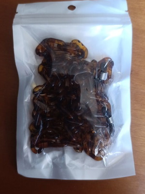 Glasses Chain new, brown plastic