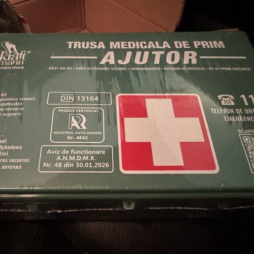 Car first aid kit sealed, type approval 2026