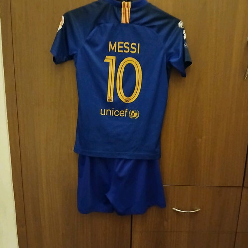 FCB Messi jersey kids shirt and shorts 10-12 years used