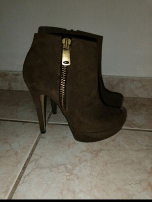 Sante high-heeled ankle boots like new, moka, size 38