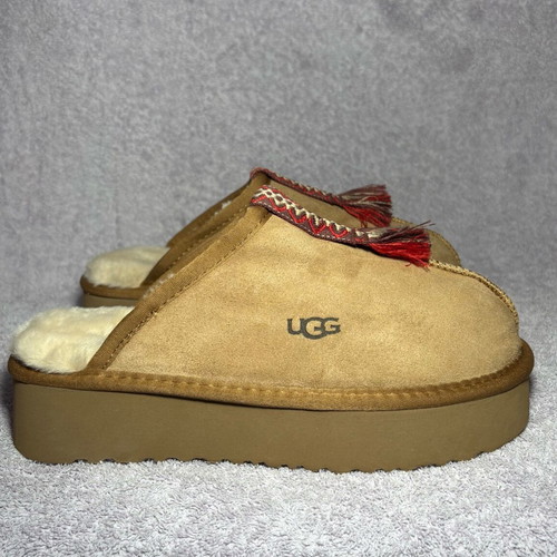UGG Tasman Winter House Slippers New, Chestnut Suede with Tassels